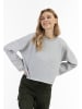 DreiMaster Vintage Damen Oversize Sweatshirt in Hellgrau Melange