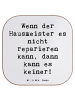 Mr. & Mrs. Panda Tischschoner Spruch Hausmeister Hilfe mit Spruch in Weiß