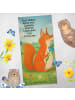 Mr. & Mrs. Panda Badehandtuch Eichhörnchen Blume Design mit Spruch in Gelb Pastell