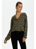 Kaffe Langarm-Bluse KAjana Regular fit in Nomad/Green Braid Print