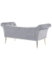 Beliani Chaiselongue NANTILLY in Grau/Gold - (W) 175 x (H) 76 x (L) 70 cm