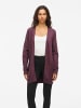 Vila Feinstrick Basic Cardigan Stretch mit Taschen VIRIL in Bordeaux