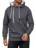 Rusty Neal Streetwear Kapuzen-Sweatshirt mit 1/2 Zipper in Anthrazit