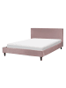Beliani 3-tlg Doppelbett FITOU in Rosa/Braun