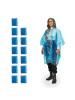 relaxdays 13 x Einweg-Regenponcho in Blau