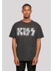 F4NT4STIC Oversize T-Shirt Kiss Rock Band Vintage Logo in schwarz