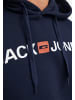 Jack & Jones Sweatshirt / Hoodie Corp in Dunkelblau / weiß
