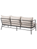 Beliani 3-tlg Sitzgruppe PONZONE in Beige/Schwarz