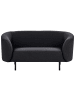 Beliani 2-Sitzer Sofa LOEN in Schwarz - (W) 155 x (H) 79 x (L) 70 cm