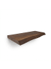 relaxdays Wandregal "Baumkante" in Dunkelbraun - (B)100 x (H)3 x (T)22 cm