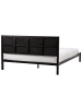 Beliani Doppelbett CLAMART in Schwarz/Beige - (W) 147 x (H) 85 x (L) 210 cm