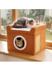 COSTWAY Katzenhaus faltbar 49 x 41 x 39 cm in Braun