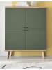 Furn.Design Highboard Salbei grün, Eiche skandinavisch 107 cm, Kommode mit viel Stauraum