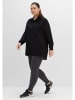 sheego Relax-Sweatshirt in schwarz