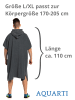 Aquarti Aquarti Damen Herren Badeponcho Frottee in anthrazit