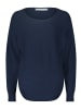 BETTY & CO Feinstrickpullover mit U-Boot-Ausschnitt in Navy Blue