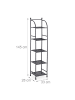 relaxdays Standregal in Schwarz - (B)33 x (H)145 x (T)28 cm