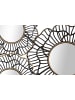 Mauro Ferretti Dekorative 3D-Metallplatte mit schwarzen Spiegeln, 121 x 5 x 56 cm