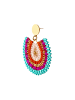 IZIA Women Earrings in Orange Multicolor