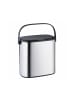 relaxdays Mülleimer in Silber/ Schwarz - 5 l
