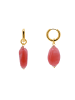 Steel_Art Creole mit Anhänger Dione goldfarben in pink