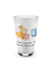 Mr. & Mrs. Panda Latte Macchiato Glas Fuchs Filme gucken mit Spruch in Transparent