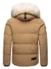 STONE HARBOUR Winterjacke Halvaar in Light Brown mit weißem Fell