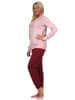 NORMANN Schlafanzug Pyjama Bündchen langarm Winter Optik - 88789 in altrosa