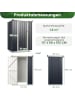 COSTWAY Gartenhaus Metall 117 x 89 x 162 cm in Grau