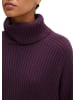 Marc O'Polo Geripptes Rollkragenkleid regular in Pure Plum
