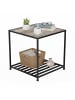 relaxdays Beistelltisch in Grau/ Schwarz- (B)50,5 x (H)50 x (T)50,5 cm