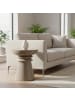 relaxdays Beistelltisch in Beige - (H)45 x (Ø)38 cm