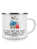 Mr. & Mrs. Panda Camping Emaille Tasse Modeverkäufer Herz mit Sp... in Weiß