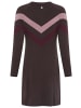 Tamaris Strickkleid in braun bordeaux gemustert