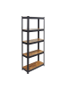 relaxdays Schwerlastregal in Schwarz/Braun - (B)60 x (H)180 x (T)30 cm