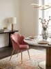 KADIMA DESIGN Esszimmerstuhl: Skandinavisches Design, Samtbezug, goldene Metallbeine in Rosa
