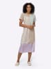 Sieh an! A-Linien-Kleid in ecru-beige-bedruckt