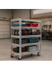 relaxdays Etagenwagen in Silber - (B)90 x (H)110 x (T)45 cm