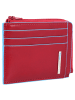 Piquadro Blue Square Kreditkartenetui RFID Leder 11 cm in red