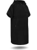 normani Surfer Poncho - Baumwoll Bademantel mit Kapuze Surfer Poncho in Schwarz