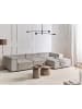 Beliani 3-tlg Ecksofa ARDAL in Beige/Schwarz linksseitig