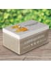 Mr. & Mrs. Panda Box aus Holz Fuchs Kommunion mit Spruch in Grau Pastell