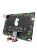 Mr. & Mrs. Panda Advents-Teekalender Einhorn Mann mit Spruch in Kreidetafel