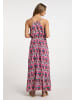 IZIA Damen Maxikleid Mit Allover-Print in Pink Mehrfarbig