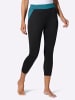 Sieh an! 7/8-Leggings in schwarz-petrol
