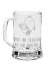 Mr. & Mrs. Panda Gravur Bierkrug Sternzeichen Jungfrau mit Spruch in Transparent