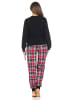NORMANN Schlafanzug Pyjama langarm Bündchen Tiermotiv - 87117 in schwarz