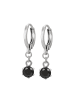 faina Earrings in Silver Black