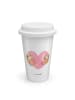 Mr. & Mrs. Panda To Go Becher Faultiere Herz ohne Spruch in Weiß
