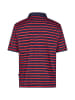 Wind Sportswear Polo Pique gestreift in marine red